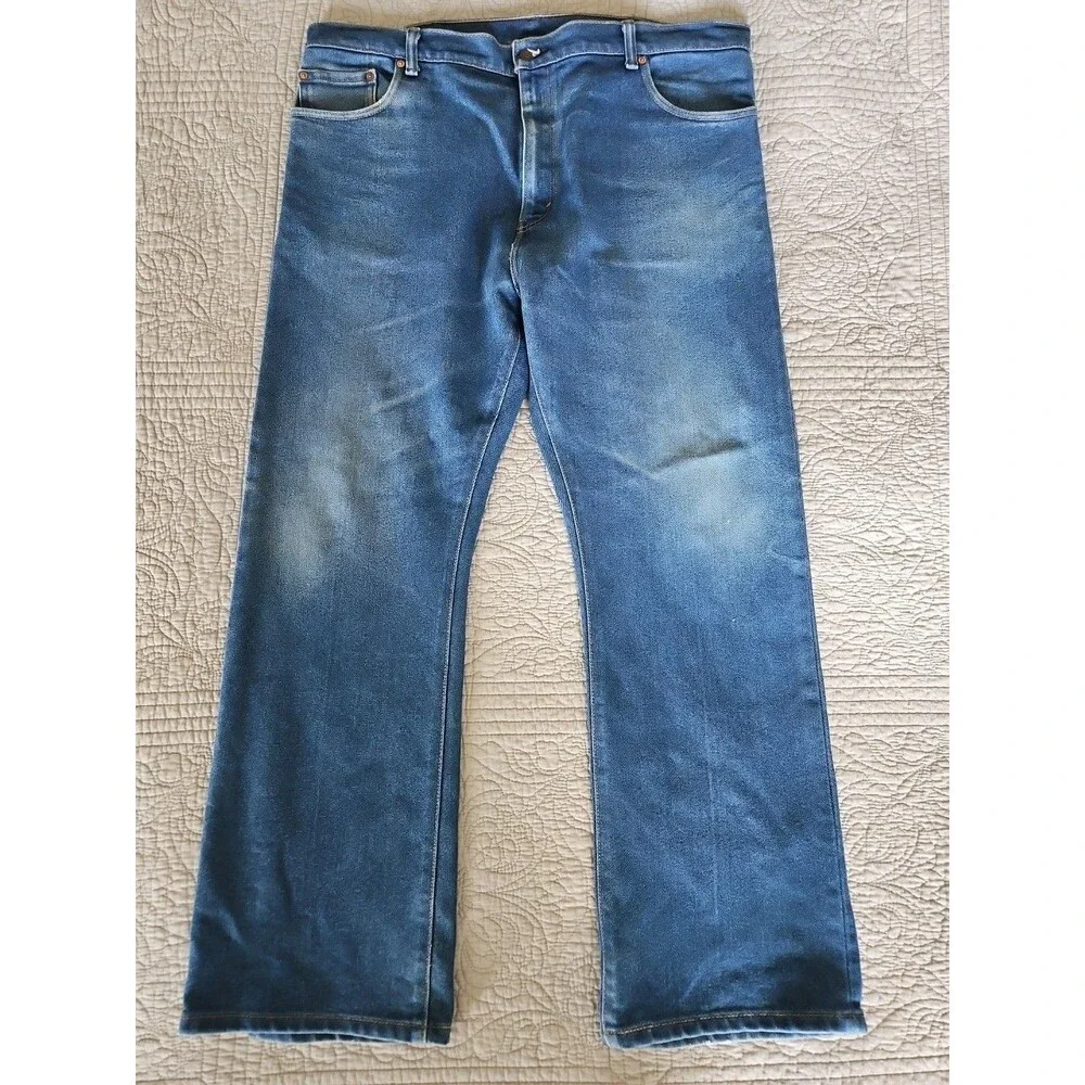 Levis 517 Bootcut Mens 42x30 Cotton Poly Blue Medium Wash Jeans